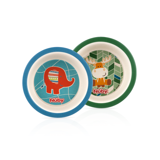Bamboo and Cornstarch Feeding Bowl (2 Pack)